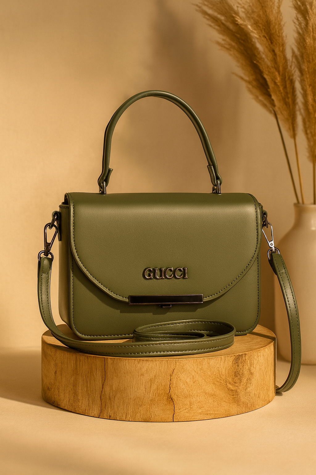 Olive Elegance Convertible Satchel – Gucci
