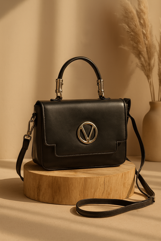 Midnight Icon Convertible Bag – Black Elegance
